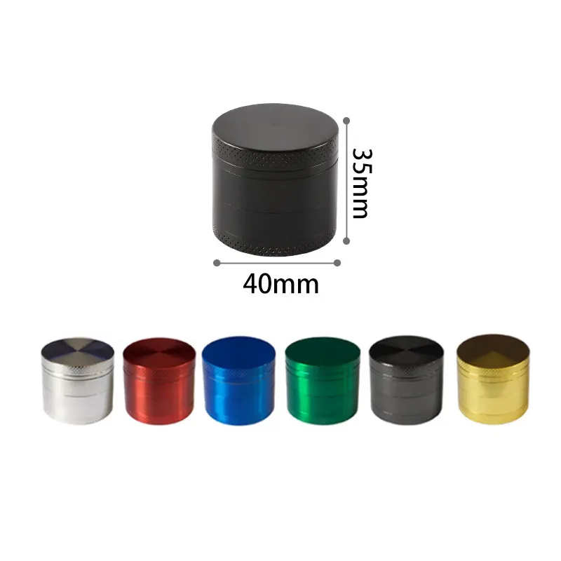 Metal Hand Grinder 40mm 50mm 63mm Layer Zinc Alloy Tobacco Cigarettes Cut Grinding Miller Dry Herb Crushers Colorful Smoking Pipe Accessories Muller Pepper