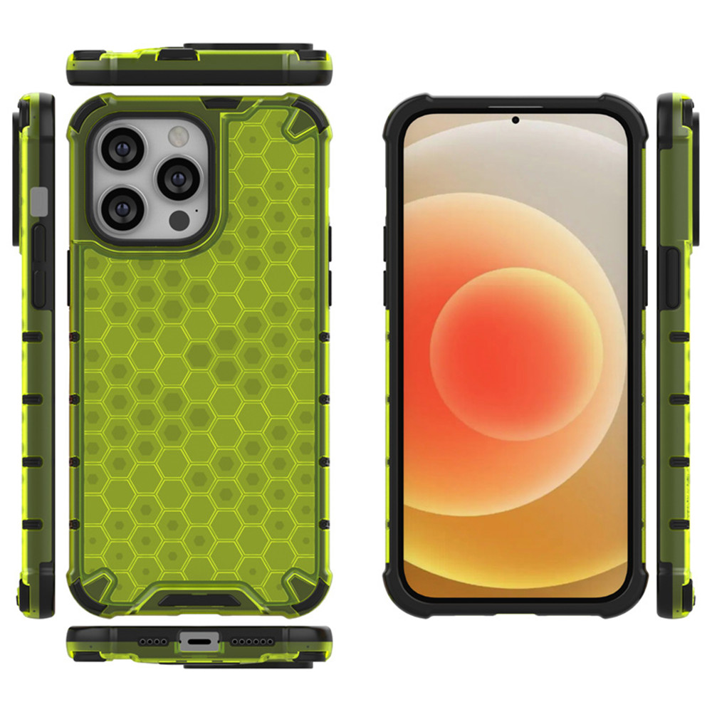 Coque arrière Anti-chute en nid d'abeille pour iPhone, compatible modèles 15Pro Max, 14, 13, 12, 11, armure, antichoc