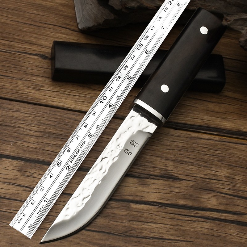 Outdoor knife portable fruit knife Outdoor barbecue meat cleaver High hardness knife cold weapon samurai knife