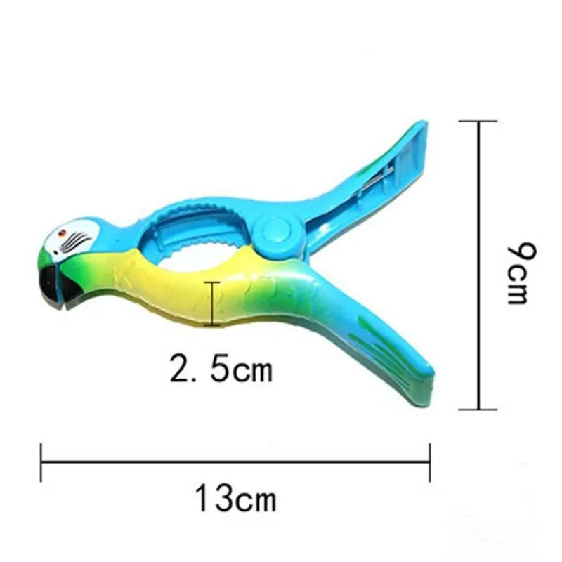 Grande gancio vestiti estivi, animale, pappagallo, delfino, fenicottero, anguria, asciugamano da spiaggia, prevenire il vento, graziose mollette in plastica.