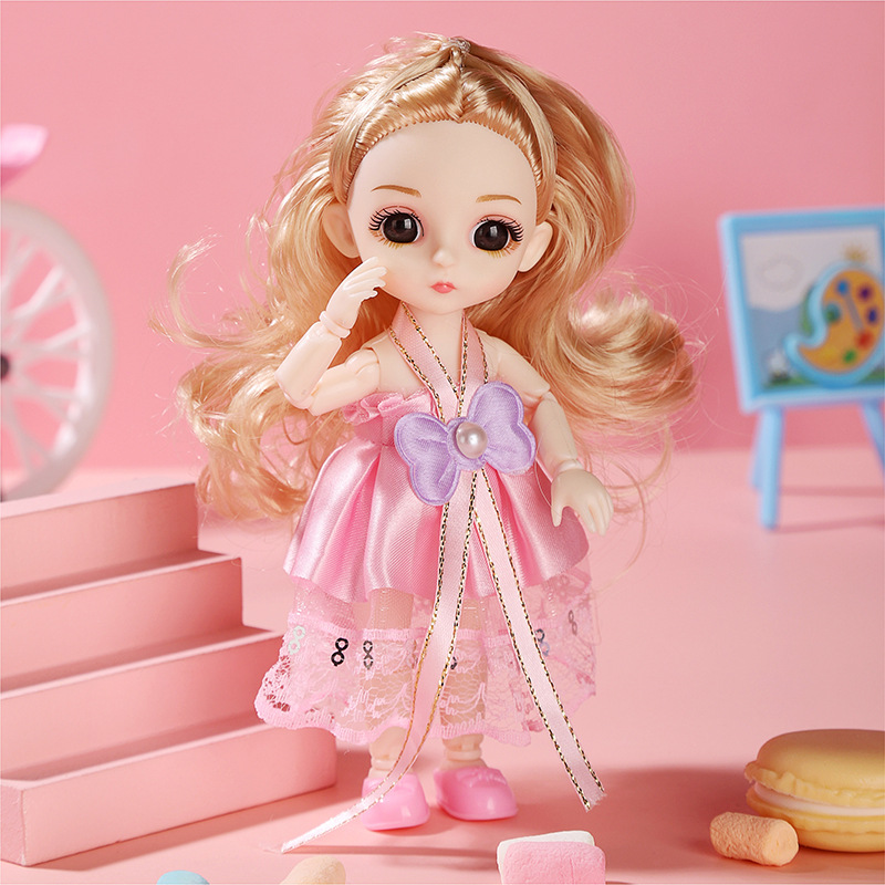 Dressable Mini Doll Toys Prinzessin Mädchen Puppenset Süßes rosa Set Lori Geeignet für 1-6 Jahre Mädchen Kinderpuppen Tasche DHL