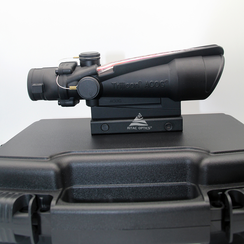 TA11H ACOG 5x35 Fiber Illuminated Scope Horse Shoe Reticle med präglad logotyp