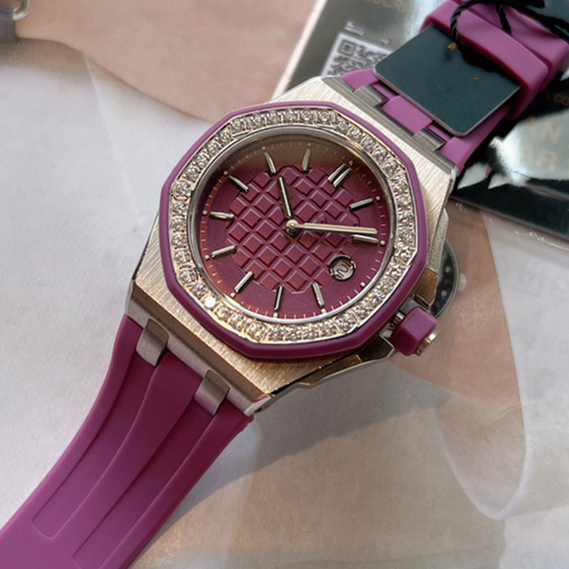 Kadın Saatleri İsviçre Hareketi İzle 37mm Bilek İzle Luminous Fashion Business Holwatch Montre de Luxe