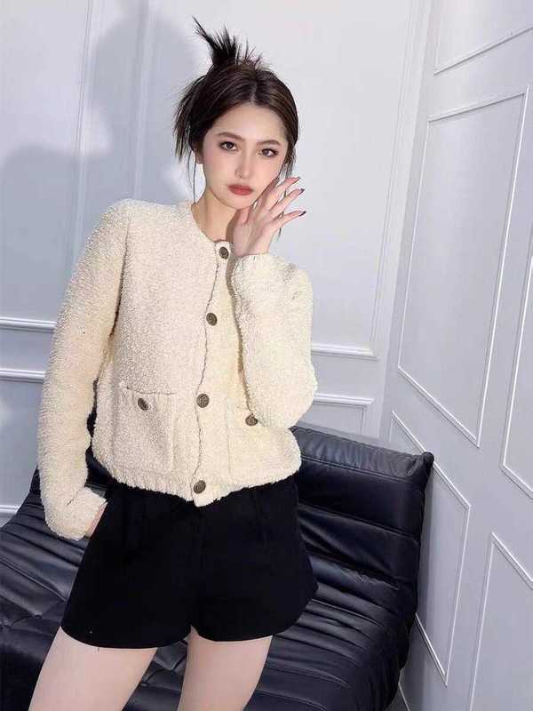 Women's Sweaters designer 23ss Triangle Label Sweater Autumn and Winter New Round Neck Cardigan Long Sleeve Knitted Set T2T0