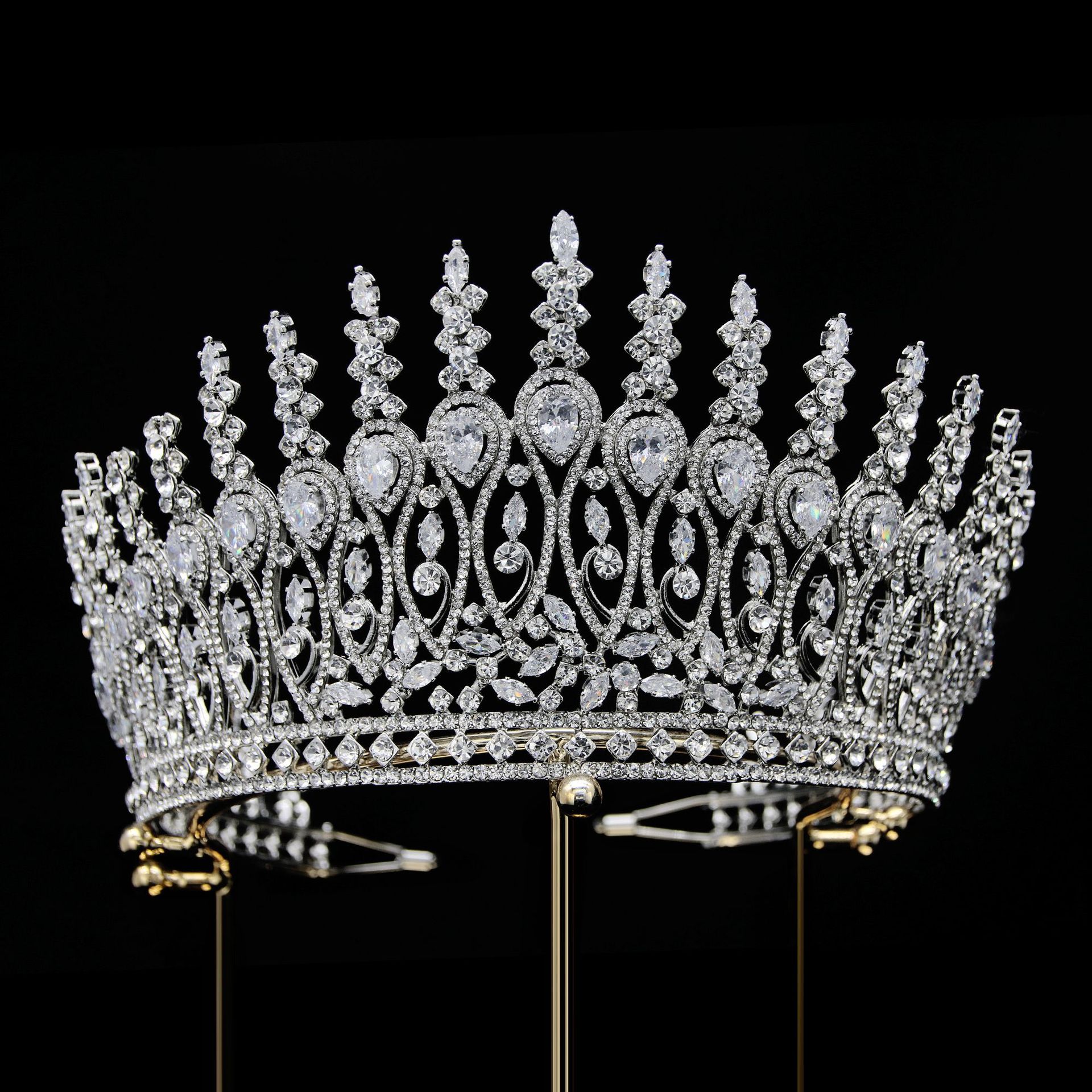 Women Crowns for Wedding Zircon Crystals Princess Bride Tiara Silver Bridal Accessories Birthday Gift for Girlfriend Engagement Headpiece SPBH2301