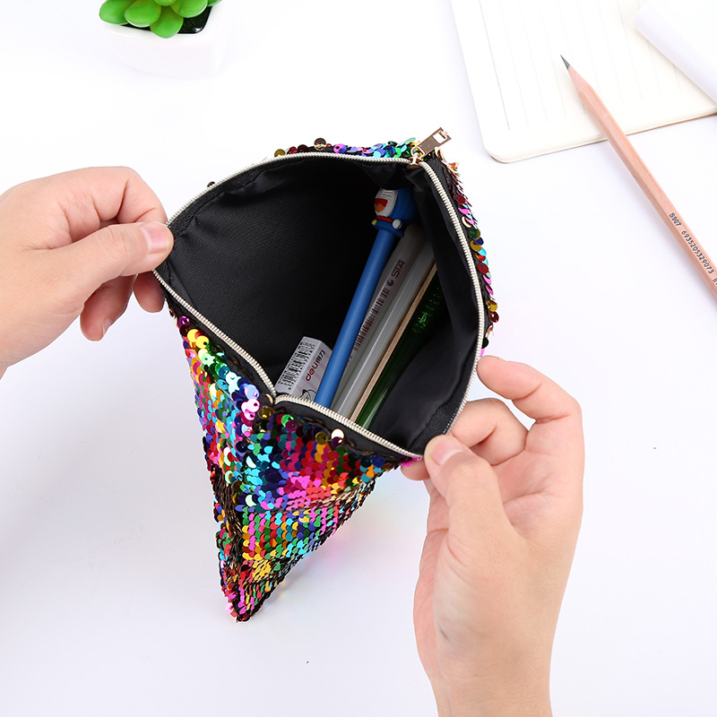 DHLCosmetic Bags Women Polyester Double Sided Sequins Large Capacity Makeup Bag Mix Color