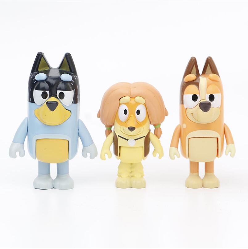 Nova moda cão família desenhos animados figuras de ação 12 pçs/saco crianças brinquedos presente natal