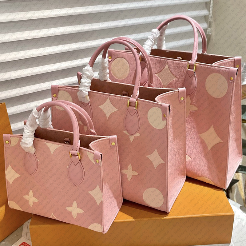 Designer Women Handbags Pink Tote Shopping Bag Handbags Large Capacity Tote Handbags Embossing Flower Tote Bags Fashion Shoulder Bags Crossbody Bags Wallet Purses