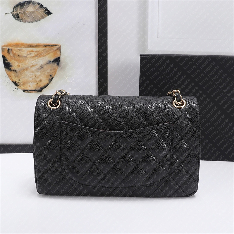 Luxurys Crossbody Body Caviar Bag vrouwelijke schoudertas mode dames tassen beroemde klassieke ontwerper messenger tassen dame tas tas tas tas lederen klep gouden kettingzak