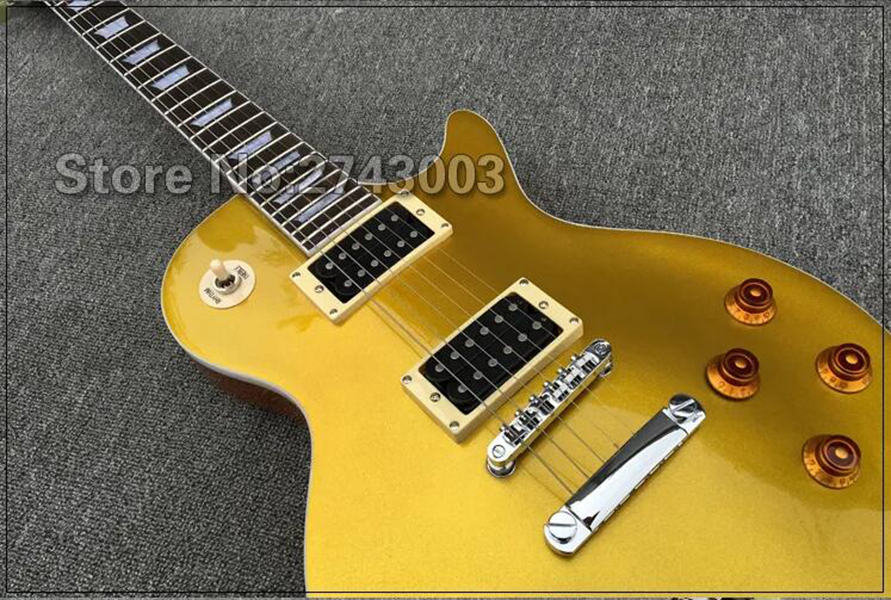 Custom Shop Slash Goldtop LP Standard E-Gitarre Mahagoni Korpus Palisander Griffbrett Kostenloser Versand Hochwertige Gitarre