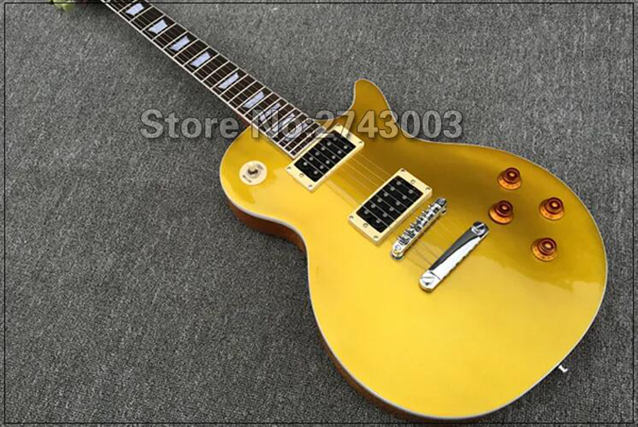 Custom Shop Slash Goldtop LP Standard E-Gitarre Mahagoni Korpus Palisander Griffbrett Kostenloser Versand Hochwertige Gitarre