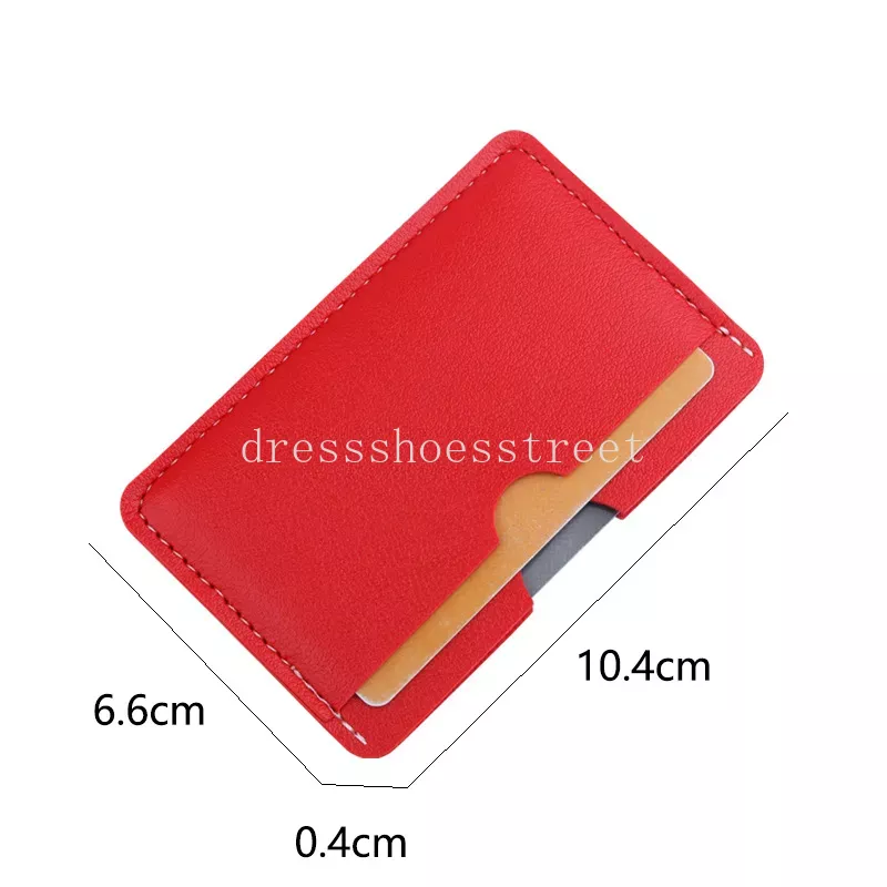 Mini Pu Leather ID Card Holder Coin Purse Kvinnor Män Affärskort Cover Bank Credit Card Box 3 Card Slot Slim Card Case