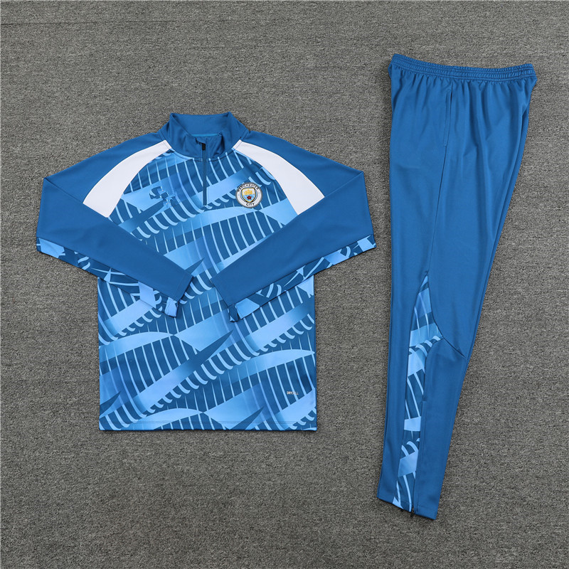 2023 2024 Man Tracksuit City Haaland Half Zip Training Suit Men Kids 22/23/24 Długie rękawie sportowa odzież piłka nożna 23 Zestawy piłkarskie dla dzieci Suratment Stopa Chandal 01