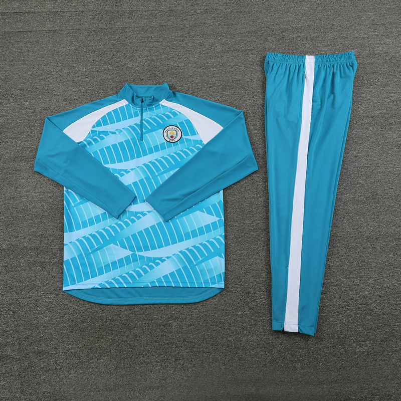 2023 2024 Man City Football Tracksuit City Haaland Half Zip Training Suit Men Dzieci 23/24 Długie rękawie Sportswear Football Zestawy piłki nożnej Surtment Foot Chandal