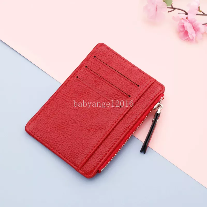 Small Wallet Credit Multi-Card Holders Package Fashion PU Function Zipper Ultra-Thin Organizer Case Student Women Coin Purse