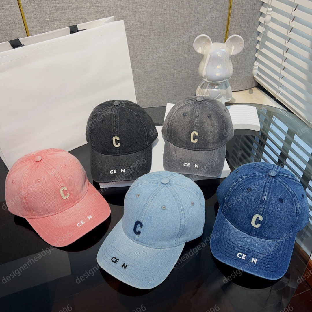 Yeni Top Caps Designer Hat En Kaliteli Denim İşlenmiş Mektuplar Erkek Beyzbol Kapağı Moda Kadın Şapkaları Açık Boş Zamanlı Spor Sun Şapkalı Şapkalar