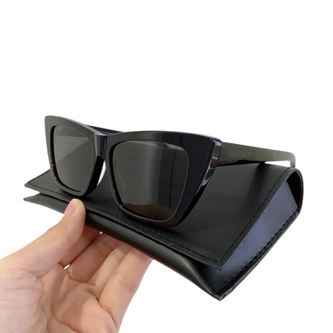 Tasarımcı Güneş Gözlüğü Kadınlar Mika Popüler Moda Markaları Gözlükler SL276 Retro Kedi Göz Şekültesi Çerçeve Gözlükleri Yaz Boş Zamanlı Vahşi Stil UV400 Koruması Kılıfla Geliyor