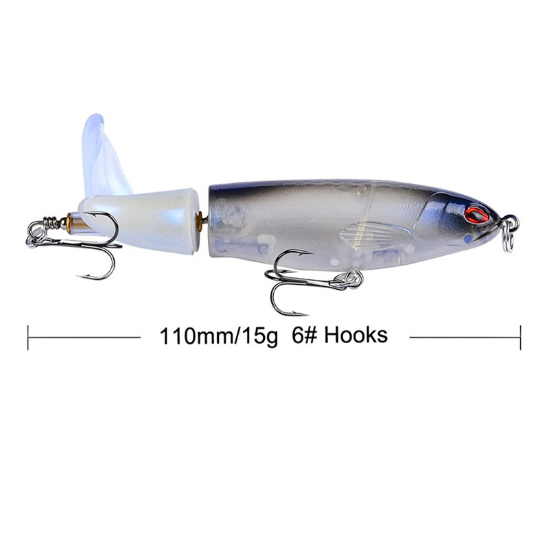 11cm 15g Fish peixe gancho iscas duras iscas 6# ganchos agudos 8 Cores Misture equipamento de pesca de plástico 8 peças / lote B-3