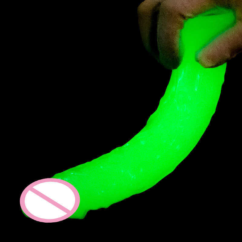 Skönhetsartiklar fluorescerande realistiska dildo anal Masturbator Sexiga leksaker för par Crystal Jelly Sug Cup Penis Luminous Women