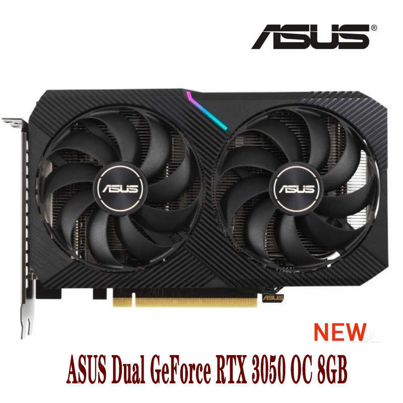 ASUS Dual RTX3050 O8G RTX 3050 Grafische kaartondersteuning AMD Intel Desktop CPU LHR NIEUW