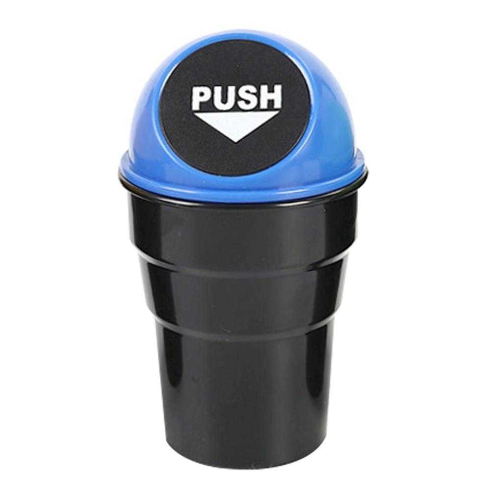 Fashion Cup-Shaped Push Cover Car Desktop Plastic Trash Can Car Storage Box Dust Box AshTray Car