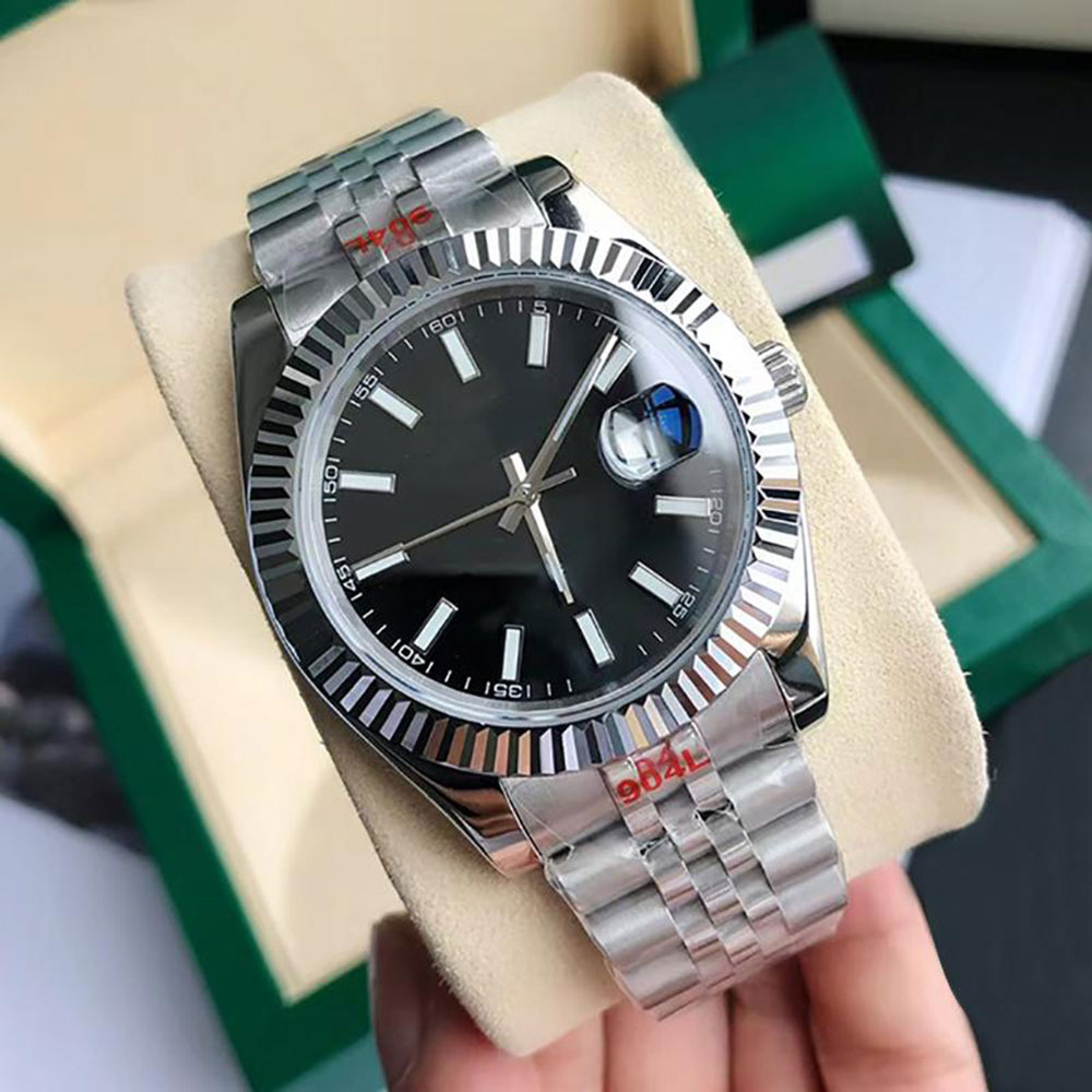 Luxury Men Watch Automatyczny ruch mechaniczny zwyczajne zegarki Pasek ze stali nierdzewnej 41 36 mm Diarn Wodoodporny na rękę na rękę GI243I
