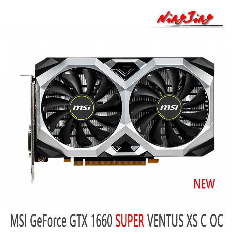 新しいMSI GEFORCE GTX 1660 SUPER VENTUS XS C OC 1660S 12NM 6G GDDR6 192ビットビデオカードGPUグラフィックカードデスクトップCPUマザーボード