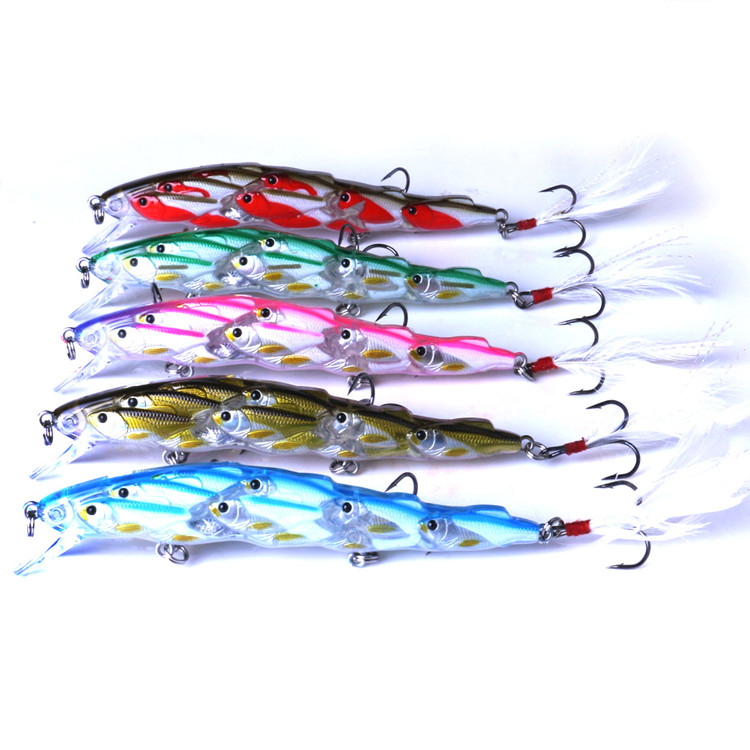 115cm 155G Minnow Hook Hard Baits Lures 6 Treble Hooks Mixed Plastic Fishing Gear B24099638