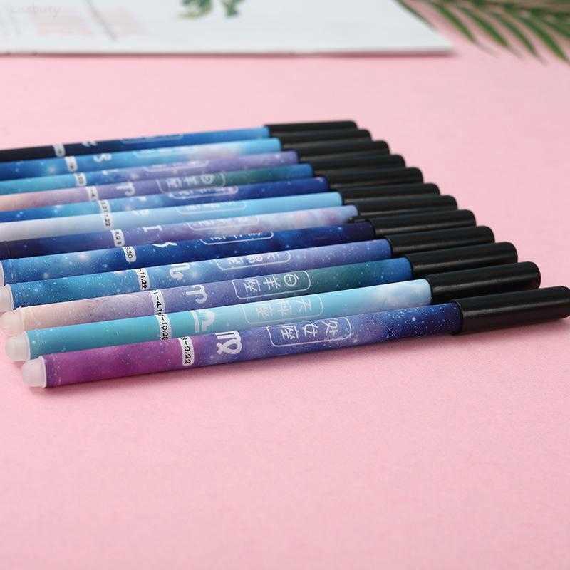 Constellation Erasable Gel Pen Blue Black ink 0.5mm Washable Handle Kawaii Pens School Writing Stationery