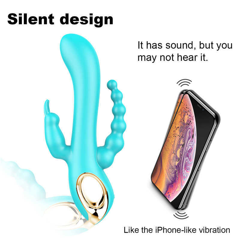 Beauty Items 3 In 1 Dildo Rabbit Vibrator Silicone Magnetic Rechargeable Anal Clit Bunny Female Masturbator Adult sexy Toy for Women Couple 18