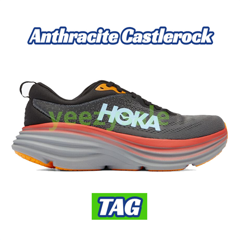 NEW Running Shoes HOKA ONE ONE Bondi 8 Clifton 8 Carbon x 2 Amber Yellow Anthracite Castlerock Lilac Marble Landscape painting seeweed brown men women sports sneakers