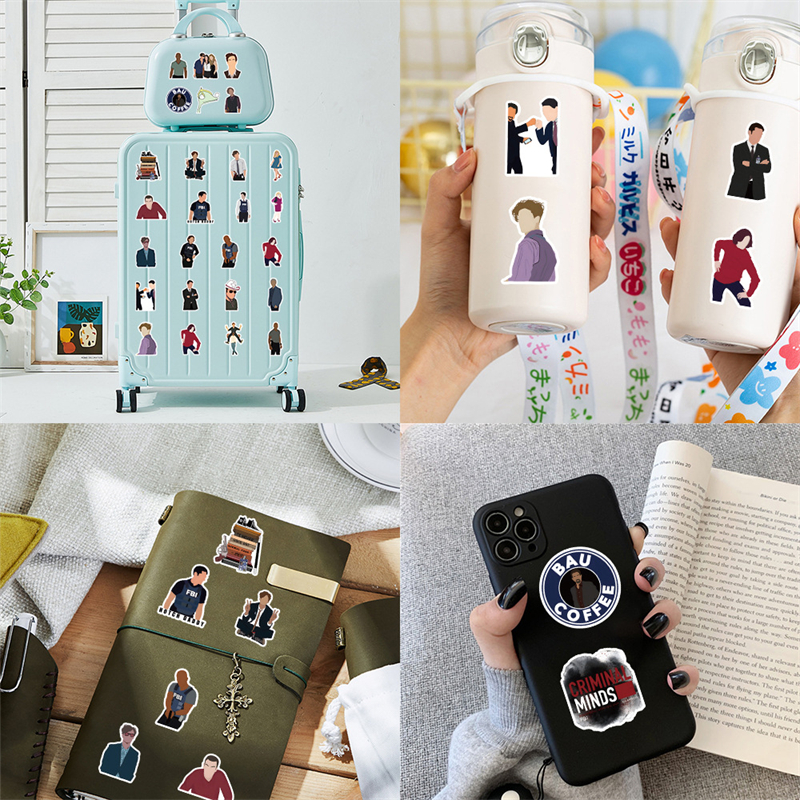 programa de TV Criminal Minds adesivos Aaron Hotchner Diy Motorcycle Bagage Phone Skateboard Decals de adesivos Cool Jogo Gree de brinquedo para criança