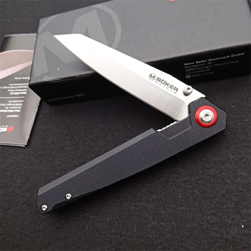 Boker Magunm Pocket Solding Nóż 440B Stalowe ostrze G10 rąk taktyczny przetrwanie EDC noże