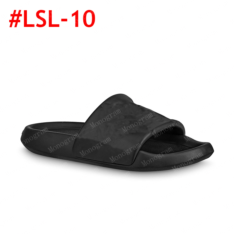 2023 slipper women slippers sandals men slides waterfront brown flower leather sandal womens flip flops mens shoes 36-46 with orange box and dust bag #LSL-10