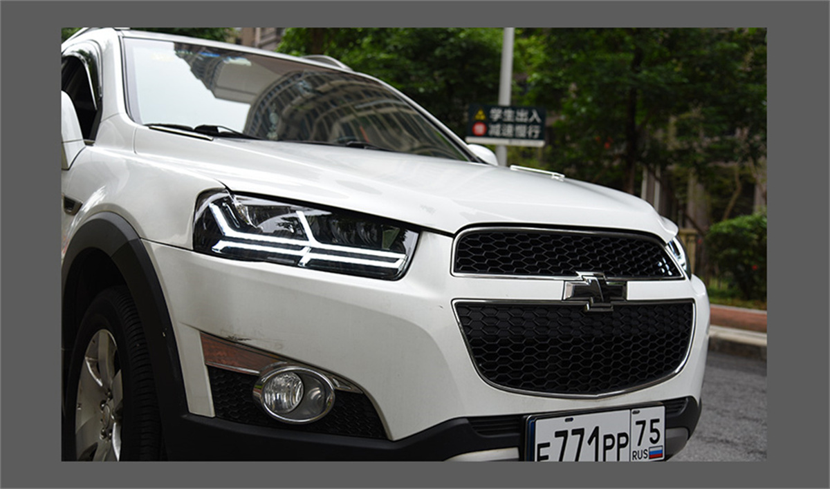 Captiva 자동차 헤드 라이트 어셈블리 동적 스 트리머 회전 신호 표시기 Chevrolet Captiv-A LED 헤드 라이트 DRL High Beam의 조명