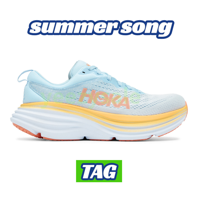 NEW Running Shoes HOKA ONE ONE Bondi 8 Clifton 8 Carbon x 2 Amber Yellow Anthracite Castlerock Lilac Marble Landscape painting seeweed brown men women sports sneakers