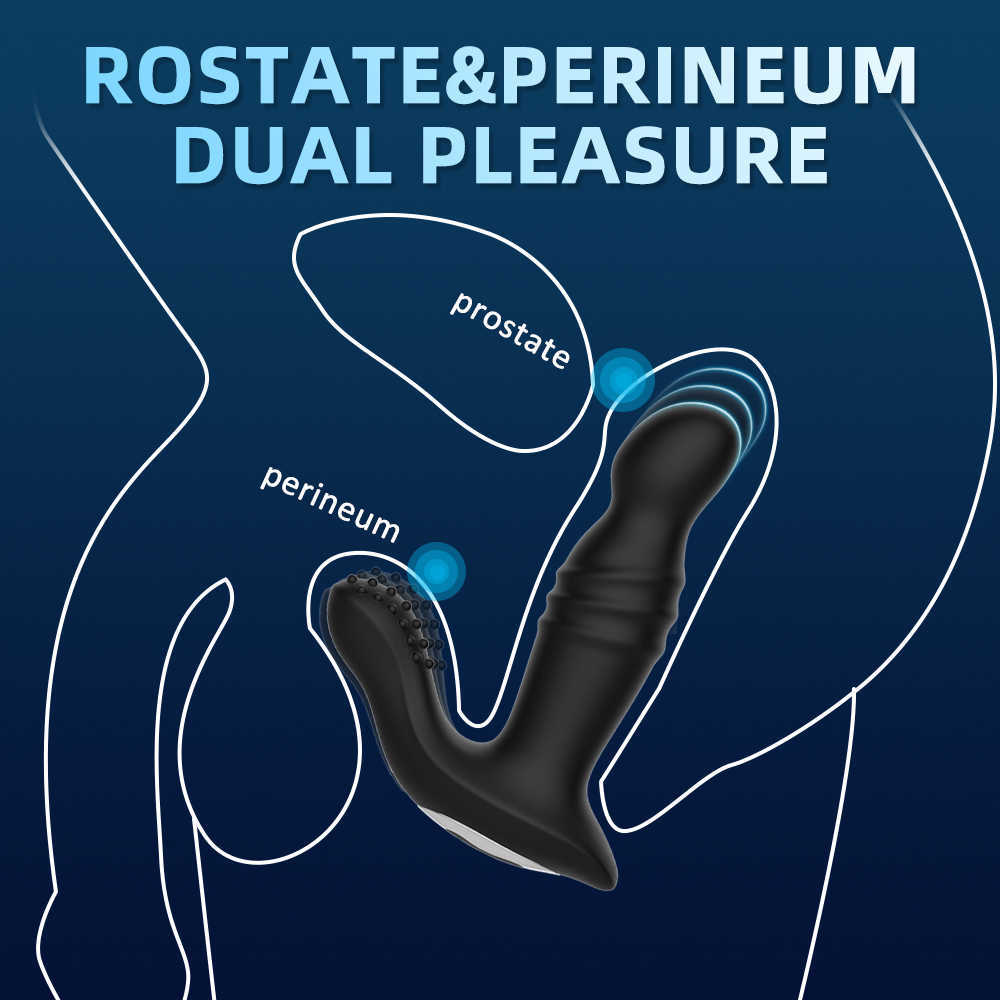 Articoli di bellezza Telescopico Vibrante Butt Plug Vibratore anale Telecomando senza fili Giocattoli sexy le donne Ass Dildo Massaggiatore della prostata Spina da uomo