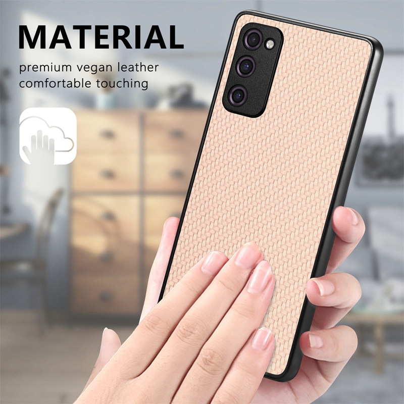 Kohlefaserleder Soft TPU Hüllen für Samsung S23 Ultra S22 plus A33 5G A04E A34 A54 A14 A04 Note 20 Business Luxury Fashion Schockdcover Hybrid -Handy -Hülle