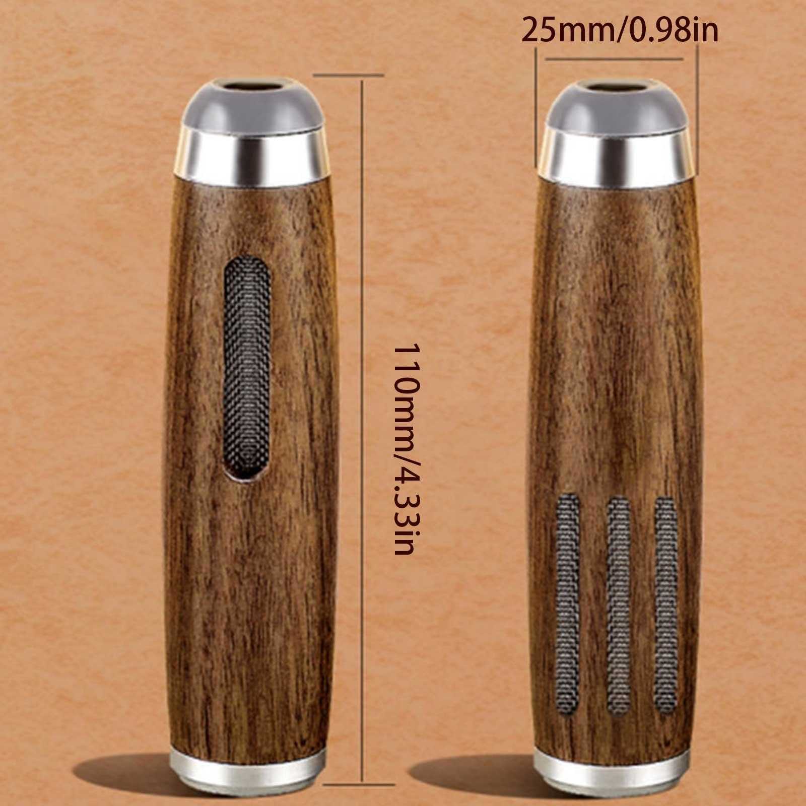 New Handheld Mini Ashtrays Anti Soot-flying Cigarette Cover Portable Car Ashtray Wood Cigarette Holder For Working Driving Gaming