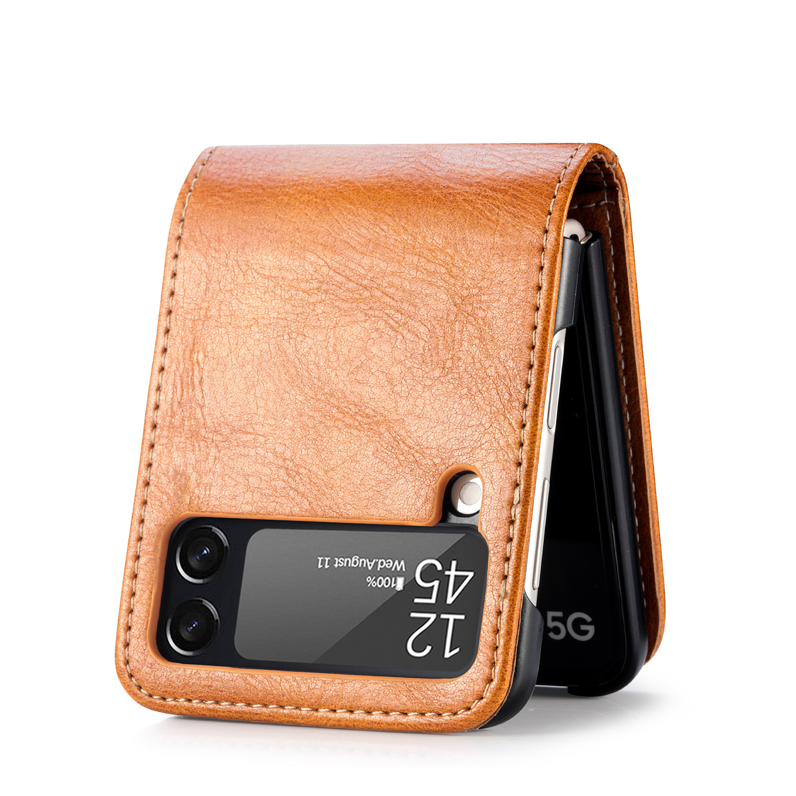 Carteiras de designer de moda Casos de couro para Samsung Galaxy Z Flip1 2 3 4 5g Cartão de PC em relevo e portador de caneta Pocket Pocket Luxury Anti-sísmico Antidrop Cellphone Tampa