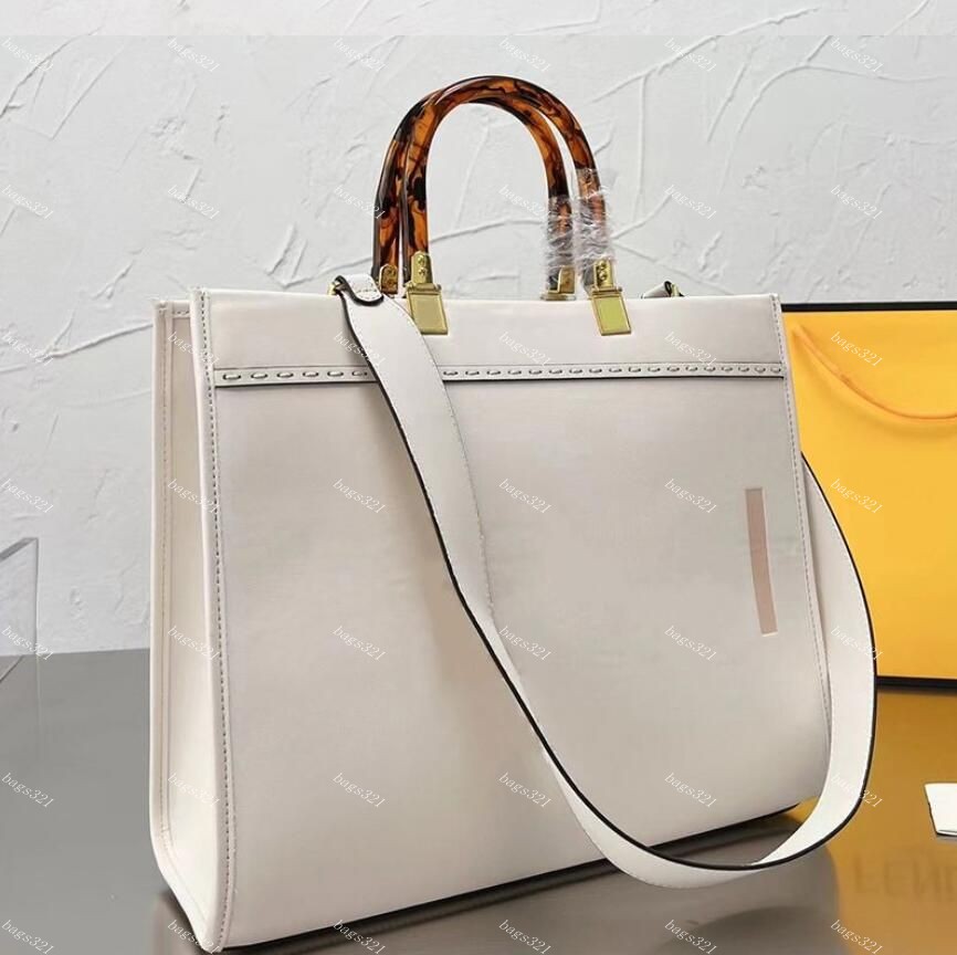 새로운 숄더백 진짜 가죽 5A 트렌드 패션 여성 디자이너 핸드백 메신저 백 넓은 스트랩 토트 제거 가능한 대용량 포켓 쇼핑