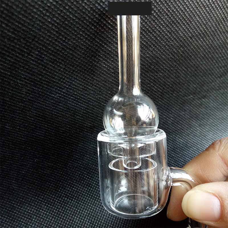 Definir xxl quartzo térmico banger bolha fumantes com tampa de carboidrato 10/14/18 mm unhas de tubo duplo dicas p para cachimbo de vidro bonges de água de vidro