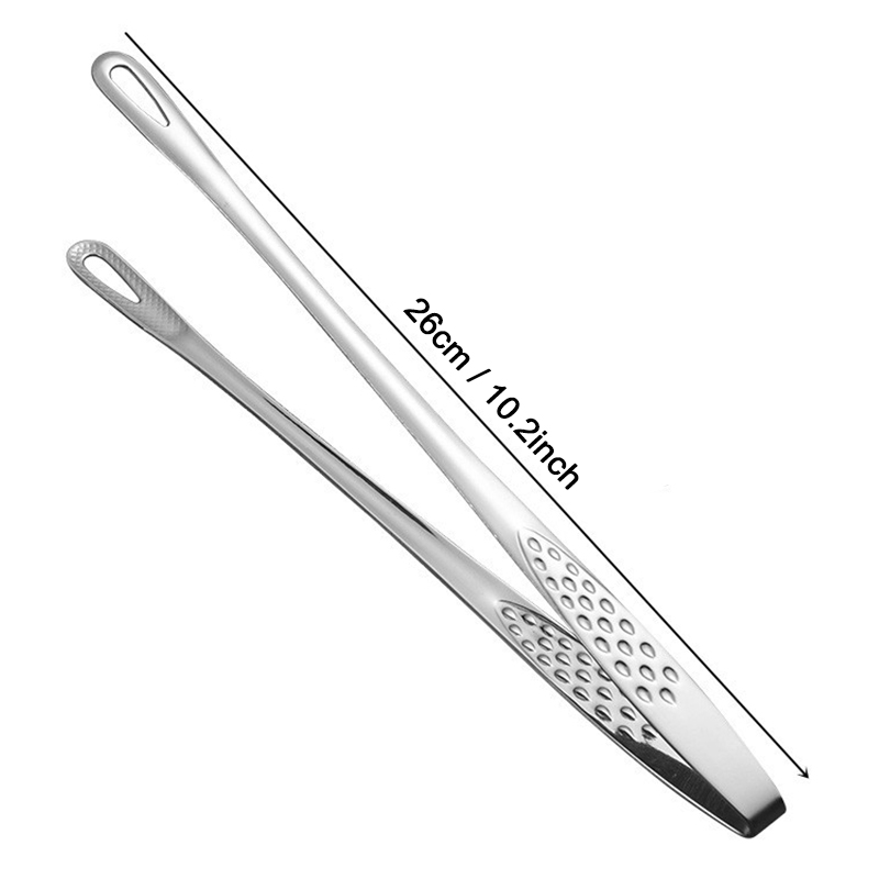 Kitchen Barbecue Beefsteak Clip Stainless Steel Sugar Ice Cube Tong Baking Bread Cookies Tongs Bar Serving Food BBQ Clips BH8182 TQQ