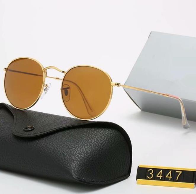 نظارة شمسية راي المستقطبة مصمم الإناث إطار معدني بولارويد 52 مم عدسات زجاجية مقسّلة خمر الأشعة 3447 نظارات شمسية UV400
