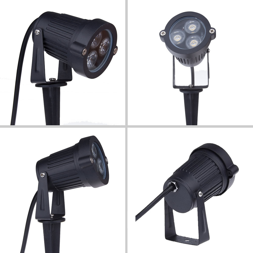 AUCD MINI 3W LED FLAIDLIGHTING LAWN LAMPS OUTDOOR IP65防水スポットライト照明電球庭の装飾景観ライトGO-L01