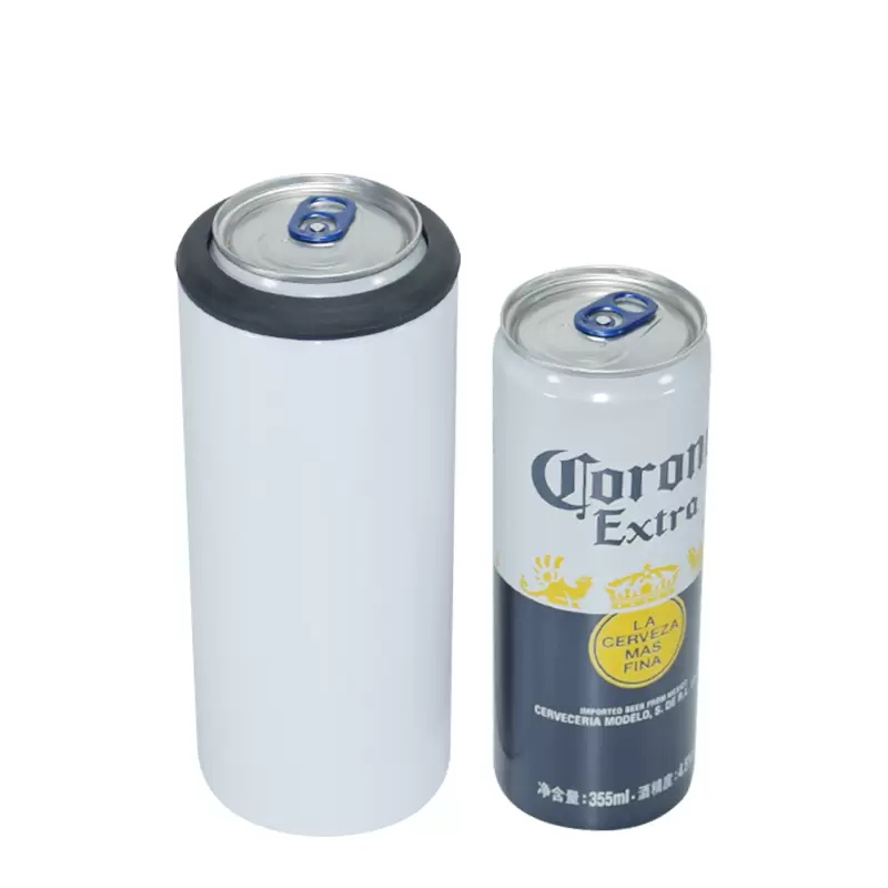 US warehouse 15oz Straight Sublimation Tumblers 2 in 1 Can Cooler Two Lids Clear Straws Stainless Steel Blank White Double wall Vacuum Fit 12oz Coke Wine Cups B5