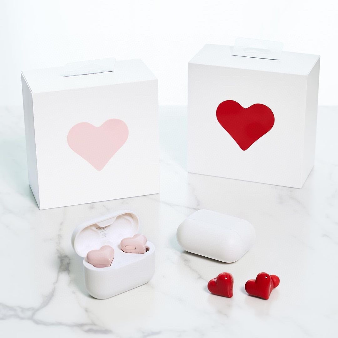 Heartbuds Accessoires de mode d'écouteurs Cadeau de luxe pour lady Valentines Birthday Mignon avec boîte