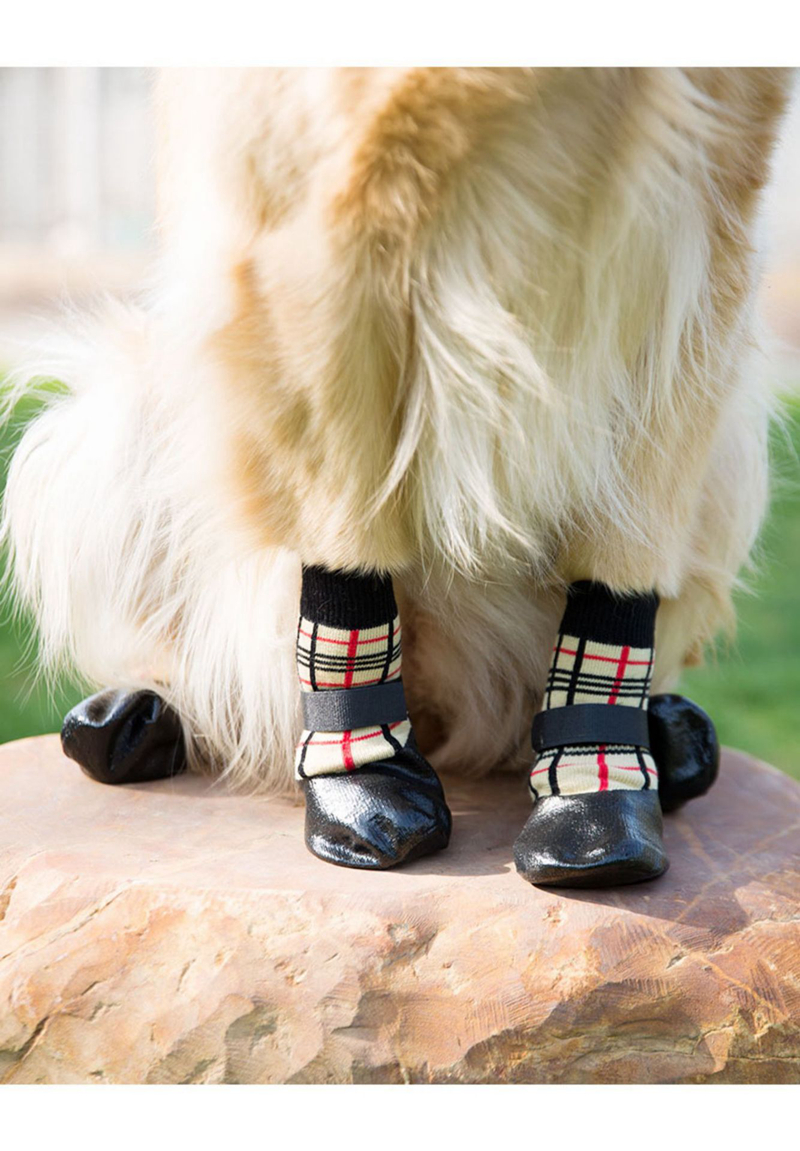 Chaussures pour chiens et chats, vêtements imperméables pour chiens, chaussettes de pluie et de neige, chaussons antidérapants pour chiots, bottes avec cordon de serrage réglable pour chiens de petite et moyenne taille, vente en gros A516