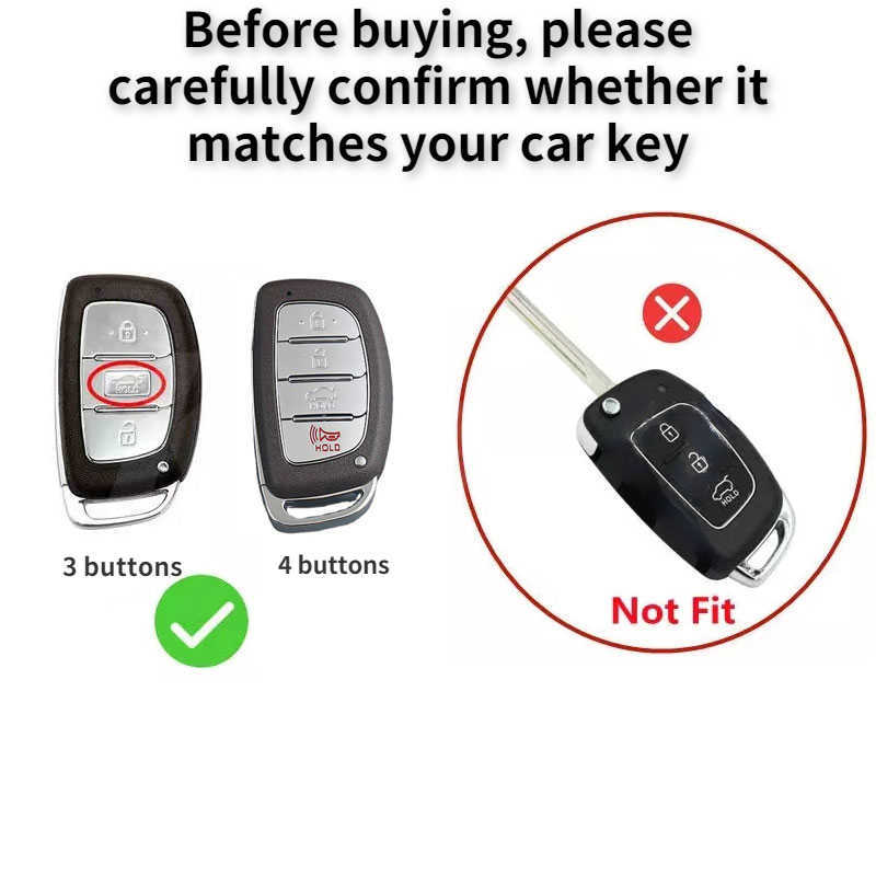 New TPU Car Key Cover for Hyundai Tucson Santa Fe Rena Sonata Elantra Creta Ix35 Ix45 I10 I30 I40 3 4 Button Premium Key Case272n