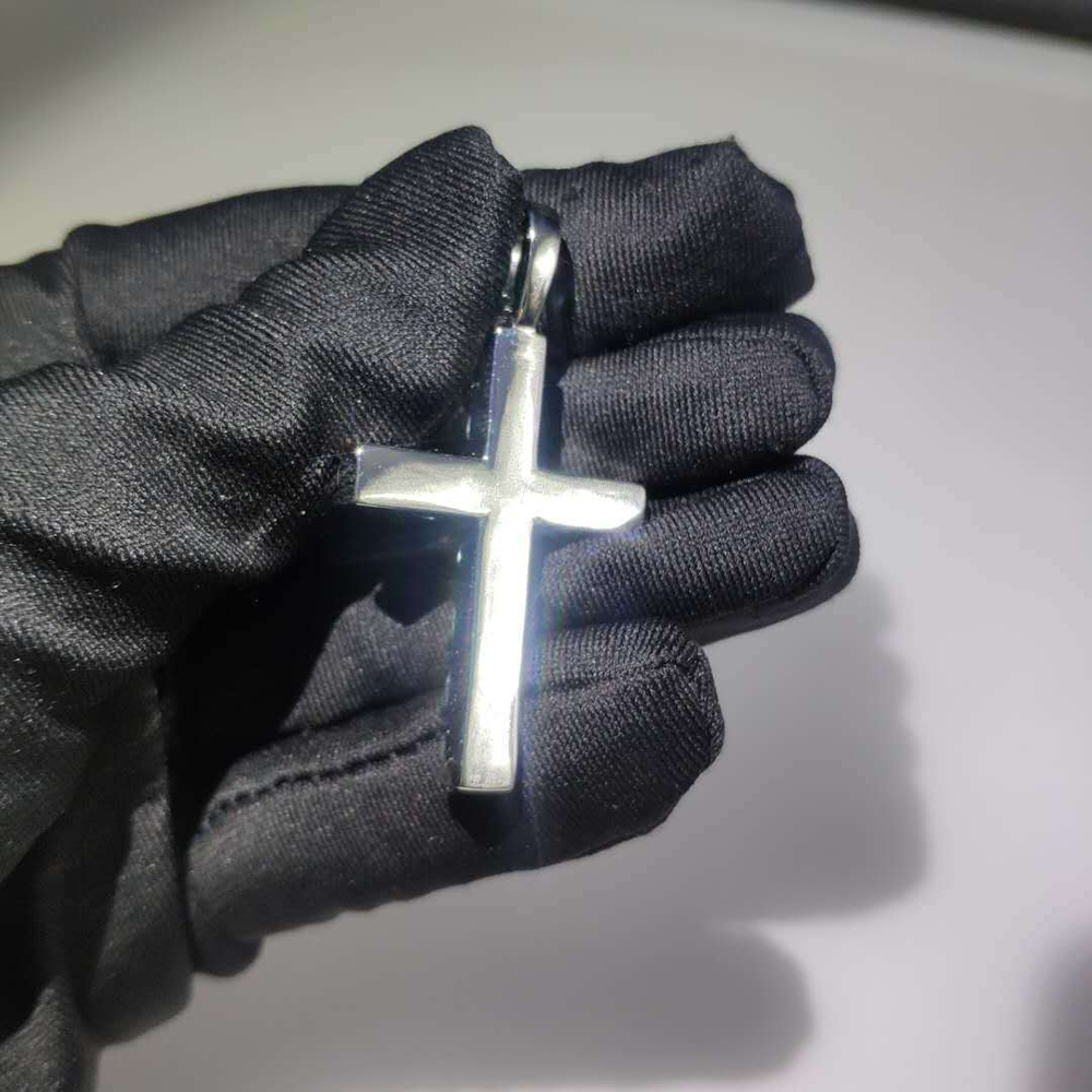 Bling Diamond Cross Hängen Halsband Vitguldpläterade Män Kvinnor Älskare Present Par Religiösa Hip Hop Smycken